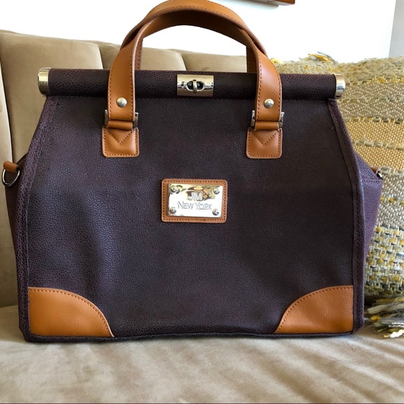 JM Collection Handbags - JM New York// Wine Color Doctors Bag